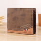Men Wallet Leather Business Foldable Wallet Luxury Billfold Slim Hipster Credit Card Holders Inserts Coin Purses Vintage Walltes