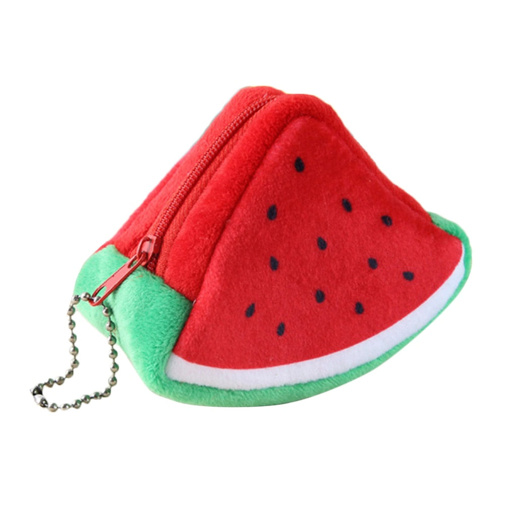 Fruit Print Coin Purses Women Mini Card Bag Key Case Earphone Storage Bag Girls Kids Cartoon Cute Coin Wallet Ladies Money Bag