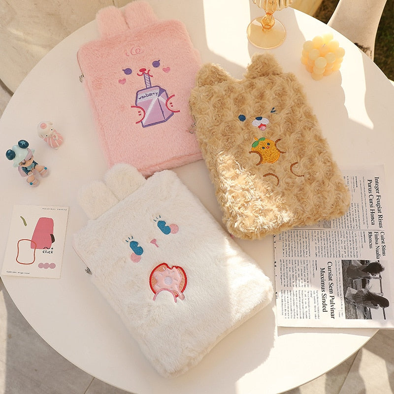 11 Inch Laptop Tablet Case For Cute Cartoon Bear Rabbit Design Mac IPad Pro 9.7 10.5 10.8 10.9 Inch Korea Ipad Sleeve Bag Pouch