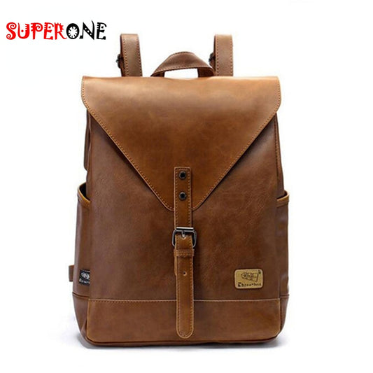 Hot! Women fashion backpack male travel backpack mochilas school mens leather business bag large laptop shopping travel bag