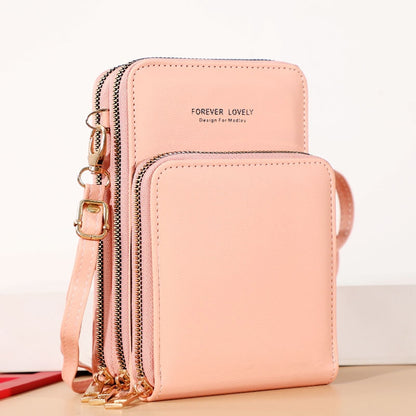 Touchable Cell Phone Shoulder Bags Women Multi-functional Pocket Mini Crossbody Bag Card Purse Ladies Small Female Messenger Bag