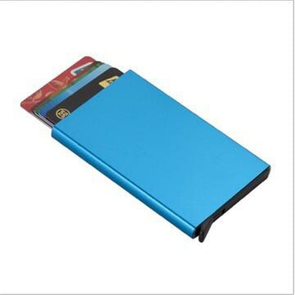 Anti-theft ID Credit Card Holder Porte Carte Thin Aluminium Metal Wallets Pocket Case Bank Women Men Credit Card Box