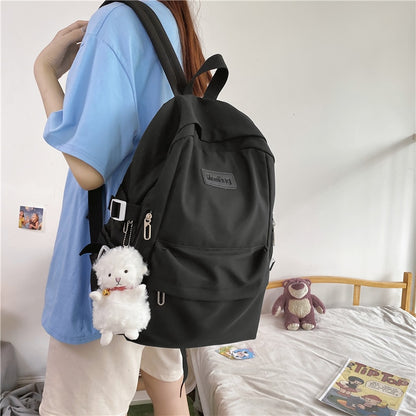 Waterproof Nylon Women Backpack Multi-Pocket Student Rucksack Female Travel Bag Book Schoolbag For Teenage Girl Boys Satchel