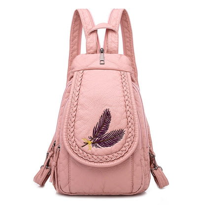 High Quality Backpack for Women New White Leather Backpack School Bag for Teenage Girls Female Travel Backpack Mochila