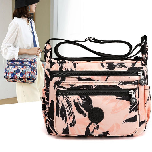 Colorful Printed Messenger Shoulder Bag Women&#39;s Nylon Cloth Side Crossbody Bags for Women Fabric Cross Body Purse Female China