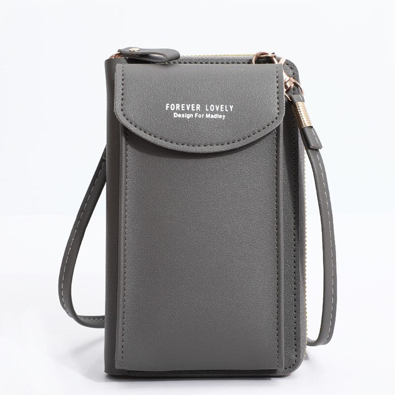 New Women&#39;s wallet messenger bag large capacity women&#39;s purse buckle zipper bag soft leather versatile women&#39;s bag shoulder bag