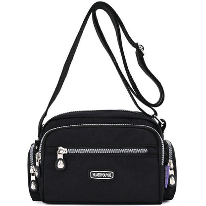 Women Fashion Nylon Shoulder Bag Solid Color Zipper Waterproof  Female Crossbody Bag Ladies Travel Handbag