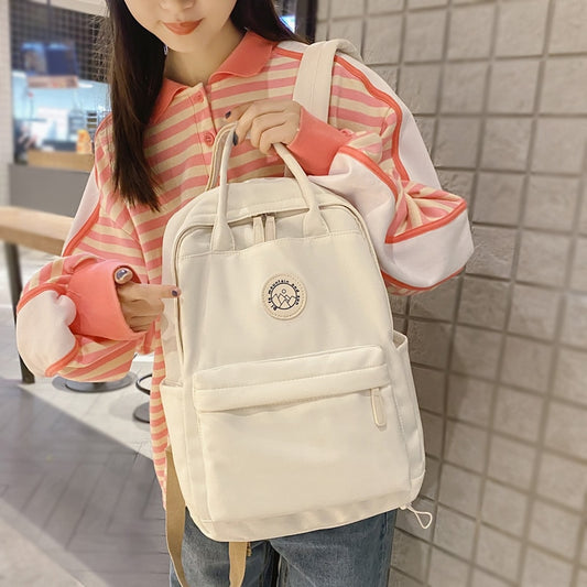 DCIMOR New Waterproof Nylon Women Backpack Female Multifunction Travel Bag Teenager Girls Korean Style Schoolbag Student Bookbag