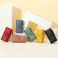 Simple Solid color fold Long Clutch Wallets Women Card Holder soft PU Pleather  Zipper Pocket Purse Small Travel Wallet Ladies