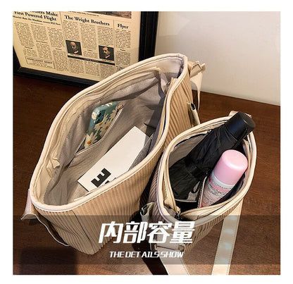 PU Leather Women Designer Handbags Girls Shopper Purse Fashion Casual Solid Color Stripe Pleated Quilted Bag Crossbody Bags