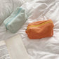 1 Pc Women Summer Solid Color Fold Waves Makeup Bag Zipper Makeup Organizer Bag Travel Female Toiletry Bag Make Up Organizer