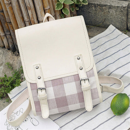 Korean Style Women's Backpack Fashion INS 3 Layers Houndstooth Back Pack Bags for Girls Luxury Lattice Female Shoulder Bag