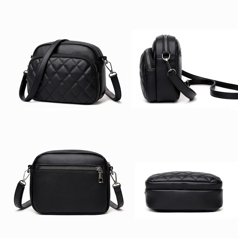 Diamond Lattice Women Shoulder Bag Solid Color PU Leather Crossbody Bag Fashion Brand Handbag And Purses Shopping Cell Phone Bag