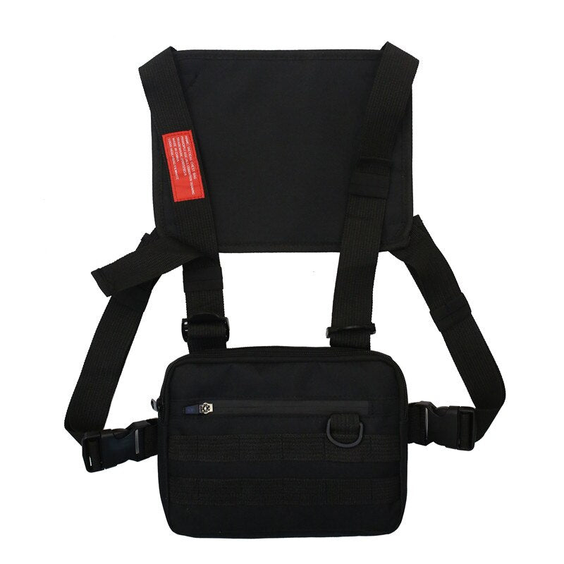 Streetwear Men Bag Tactical Vest Hip Hop Style Crossbody Chest Bags Packs for Fashion Punck Chest Rig Vest Waist Bag Unisex