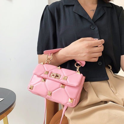 Pink Rievt Handbag For Women Summer Evening Bags Female Small Corssbody Shoulder Bag For Party Girl B712