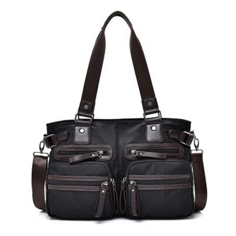 Men&#39;s Shoulder Bag Nylon Material British Casual Fashion School Style High Quality Multi-function Large Capacity Design