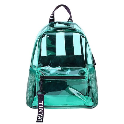 CPDD Women Girls Transparent PVC Backpack Fashion Travel Daypack College Travel School Rucksack