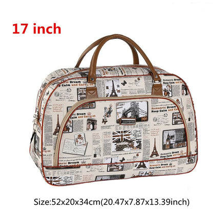 High Capacity Travel Tote Bag Woman Weekend Overnight Short Excursion Clothes Cosmetic Duffle Organizer Luggage Pouch Supplies