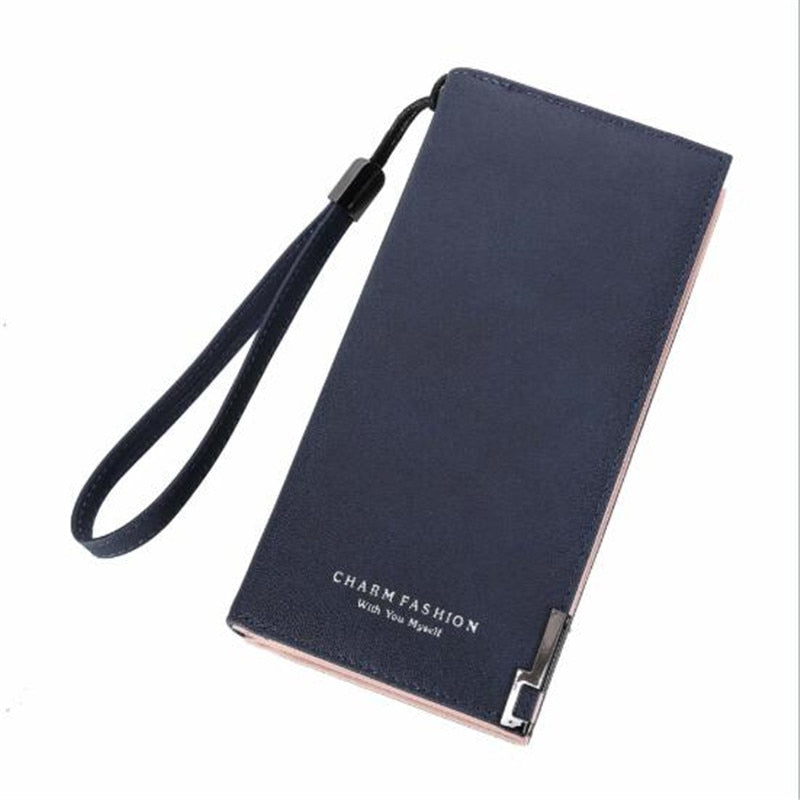 Fashion Women Wallets Dull Polish Leather Wallet Double Zipper Day Clutch Purse Wristlet Portefeuille Handbags Carteira Feminina