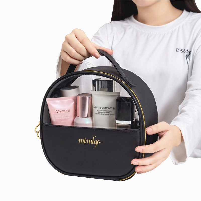 PU Wash bag Portable Women Cosmetic Bag Multifunction Travel Toiletry Storage Organize Handbag Waterproof Female Makeup Case