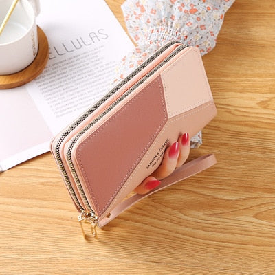 Long Women&#39;s Wallet Female Purses Tassel Coin Purse Card Holder Wallets Female Pu Leather Clutch Money Bag Female Wallet