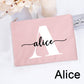 Personalized Makeup Bag Bridesmaid Maid of Honor Holiday Wedding Bachelorette Party Gifts Canvas Monogram Cosmetic Zipper Pouch
