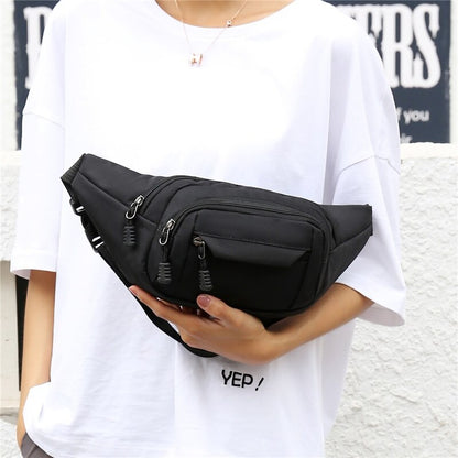 Men Waist Bag Male Bags Women Simple Leisure Fashion Oxford Fanny Pack Lady Waist Bags Designer Mobile Phone Pouch Men&#39;s Satchel