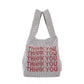 Thank You Sequins Bags Women Small Tote Bags Crystal Bling Bling Fashion Lady Bucket Handbags Vest Girls Glitter Purses Brand