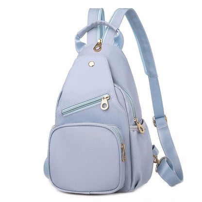 Women Small Backpack Chest Bag Sling Backpack Casual Travel Bag Simple Oxford Bagpack Crossbody Chest Bag For Go Out Shopping