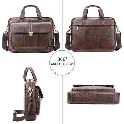 WESTAL Bag Men Leather Laptop Bags 14 Men&#39;s Briefcases Business Man Bag for Document Black Men&#39;s Shoulder Bags Portfolio 315