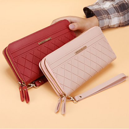 Long Women&#39;s Wallet Female Purses Tassel Coin Card Holder Pu Leather Clutch Money Bag