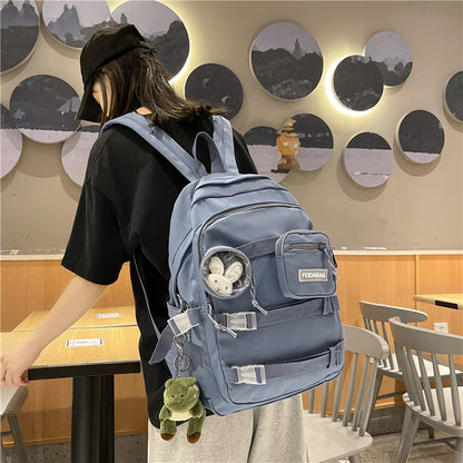 Waterproof Cute Backpack Nylon Female Harajuku School Bag College Lady Kawaii Backpacks Fashion Book Girl Bags Student