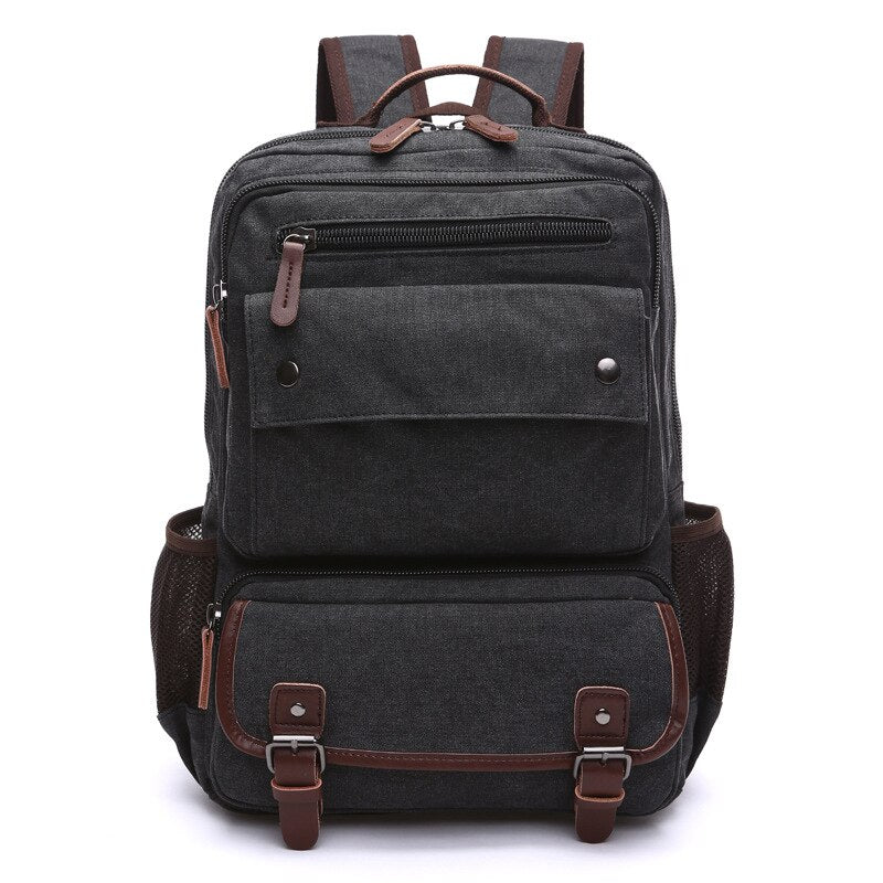 Men vintage Canvas Backpack Male Laptop College Student School Bags for Teenager Backpack Large capacity Men&#39;s Bags