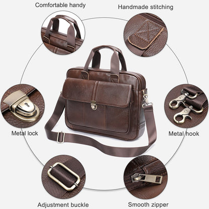 WESTAL Bag Men Leather Laptop Bags 14 Men&#39;s Briefcases Business Man Bag for Document Black Men&#39;s Shoulder Bags Portfolio 315