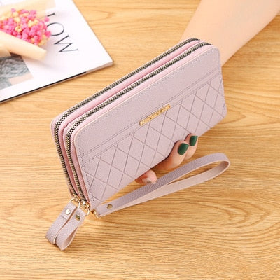 Long Women&#39;s Wallet Female Purses Tassel Coin Purse Card Holder Wallets Female Pu Leather Clutch Money Bag Female Wallet