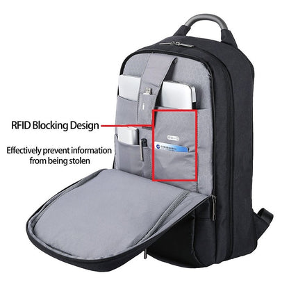 180° Patent Luggage Design Men Backpack Business Laptop Backpack Women Travel Bag 18&quot; Expandable RFID Anti-theft H6758