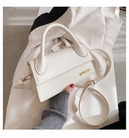 New Arrivals Women&#39;s PU Leather Shoulder Bags 4 Style Color Sewing Design High Quality Urban Simple Trend Small Square Bag