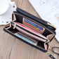Letter Print Women&#39;s Wallet Pu Leather Shoulder Bag Female Zipper Coin Purses Card Holder Ladies Mobile Phone Handbag Pockets