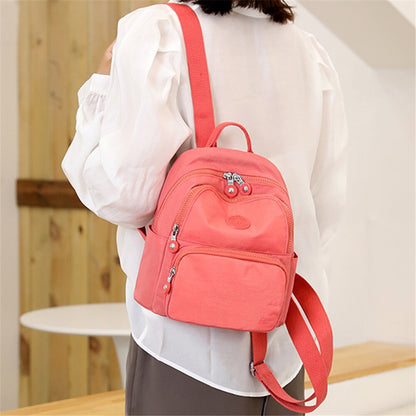 Solid Color Casual Ladies Travel Bags Multifunctional Women Backpack High Quality Nylon Women&#39;s Shoulder Bag Mochilas De Mujer