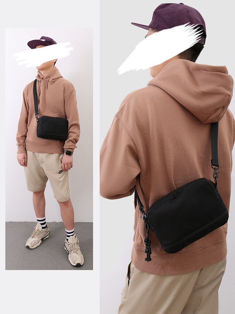 Japanese Style Crossbody Bag Cordura Nylon Cloth Shoulder Bag Waterproof Men’S Chest Bag Fashion Lightweight Handbag For Men
