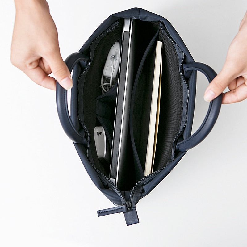 Laptop Bag 13 14 15 15.6 inch Handbag Women Notebook Bag For Macbook Pro Air 13 Case Xiaomi Asus PU Handle Luxury Computer Bag