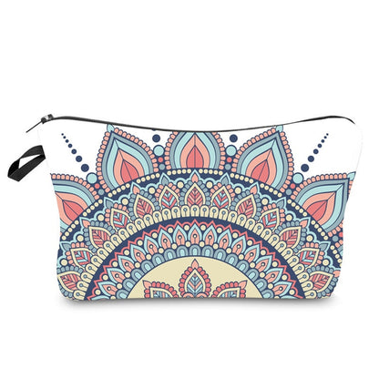 FUDEAM Polyester Mandala Pattern Portable Women Travel Storage Bag Toiletries Organize Cosmetic Bag Waterproof Female MakeUp Bag