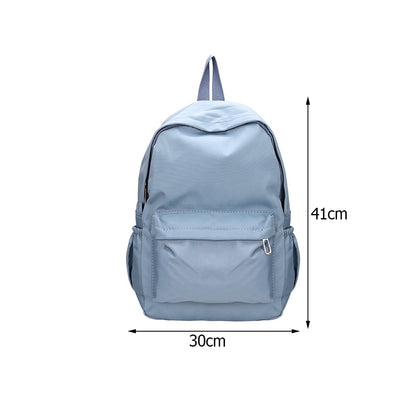 Fashion Women Solid Color Nylon Backpack Preppy Style Students School Bags Large Capacity Handbags Rucksack for Teenager Girls