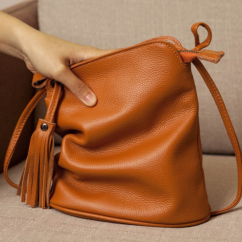 New Cross Body Cell Phone Purses Vintage Bag Women Small Shoulder Bag Genuine Leather Softness Mini Bag for Woman Messenger Bags