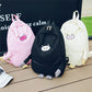 3D Cute Pig Backpacks For Kids Schoolbags Teenager Students Shoulder Bag Canvas Rucksack Women Cartoon Embroidery Pack Gift