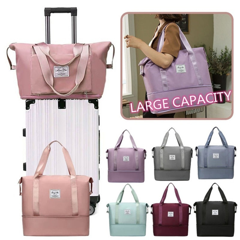 Large Capacity Foldable Travel Bags Waterproof Luggage Tote Handbag Travel Duffle Bag Gym Yoga Storage Shoulder Bag Unisex