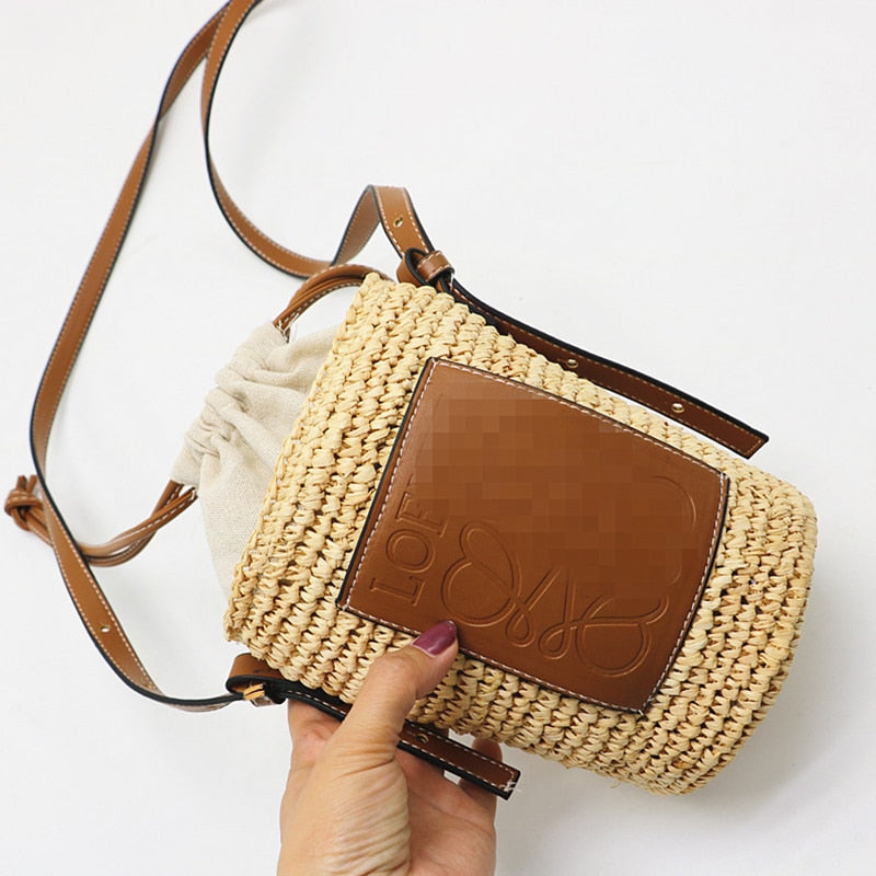 Women Bag The Same Style Shoulder Messenger Bags Vacation Woven Female Bag Beach Bag Designer Female Bag