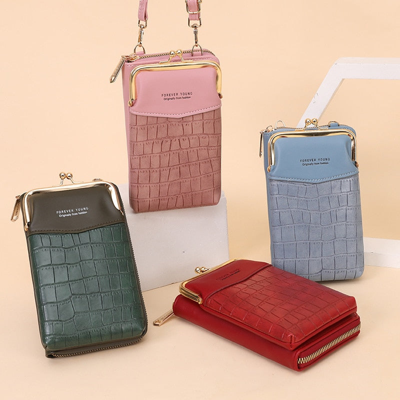 NEW Fashion Stone Pattern Crossbody Bag Women&#39;s Summer PU Leather Luxury Samll Phone Pocket Ladies Purse Shoulder Bags Handbags