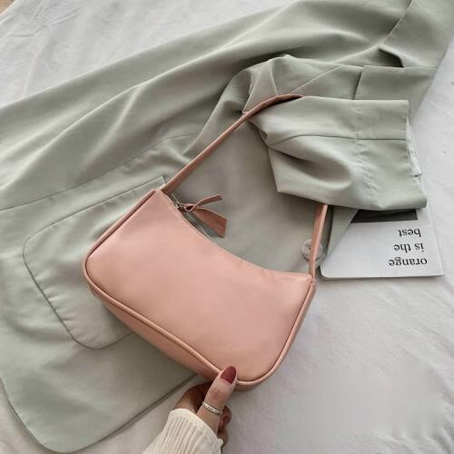 Handle Bag Women Retro Handbag PU Leather Shoulder Totes Underarm Vintage Top Handle Bag Female Small Subaxillary Bags Clutch