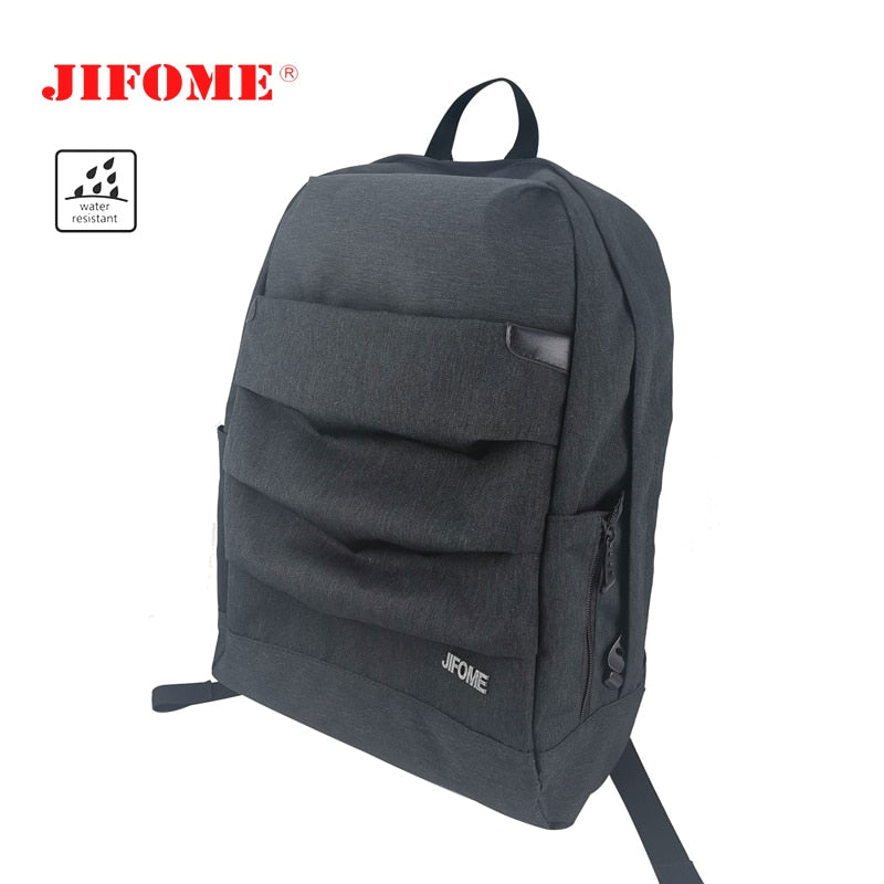JIFOME 15.6&quot; Water Repellent Rucksack Nylon Travel Bag College Laptop Men Backpack Teens School bag Slim Mochila